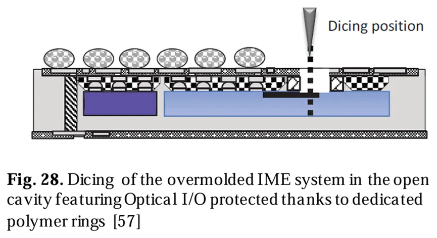 在開(kāi)放式腔體中切割過(guò)模IME系統，該腔體通過(guò)專(zhuān)用聚合物環(huán)保護光學(xué)/O[