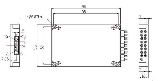 可見(jiàn)光 707nm光開(kāi)關(guān)尺寸圖 可見(jiàn)光 707nm光開(kāi)關(guān)尺寸圖