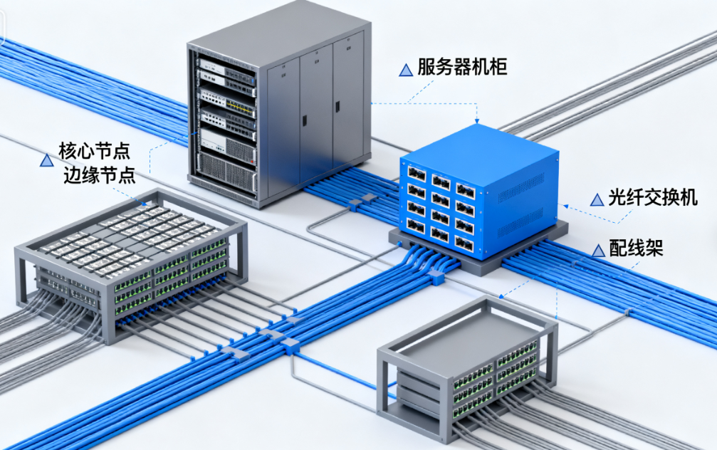 金融數據中心光纖布線(xiàn)示意圖