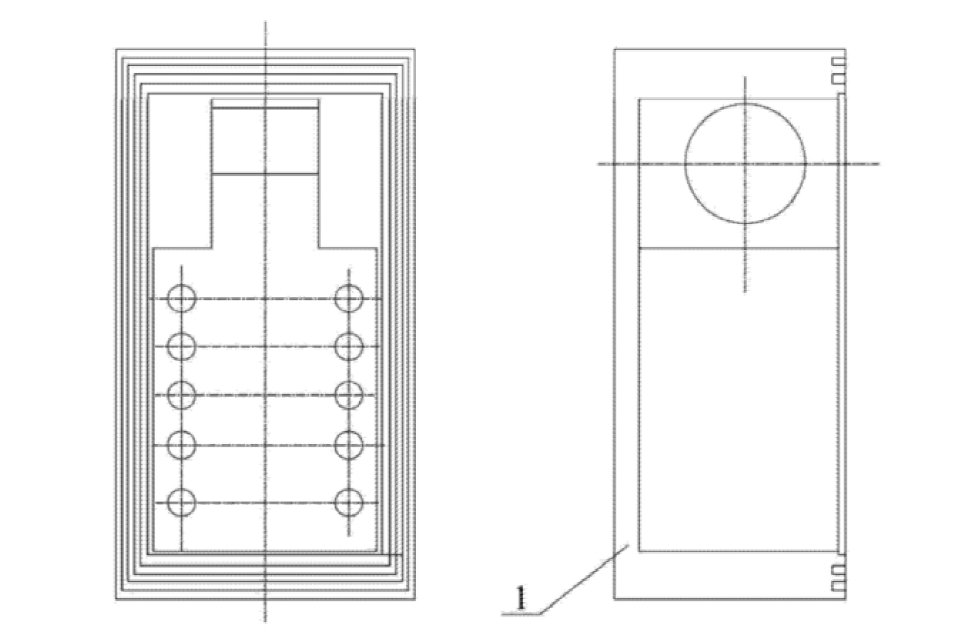 1×2機械式T型保偏光開(kāi)關(guān)密封盒體設計圖  - 廣西科毅光通信