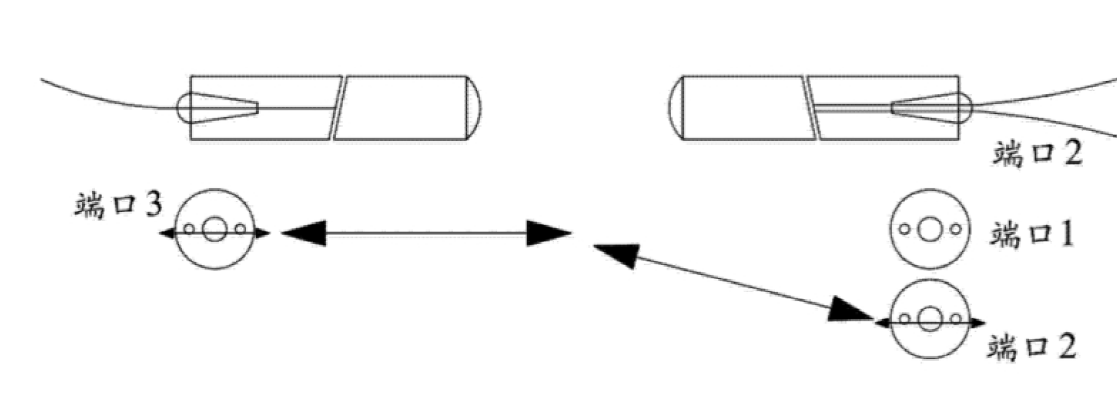 1×2機械式T型保偏光開(kāi)關(guān)第一路輸出光路走向圖  - 廣西科毅光通信