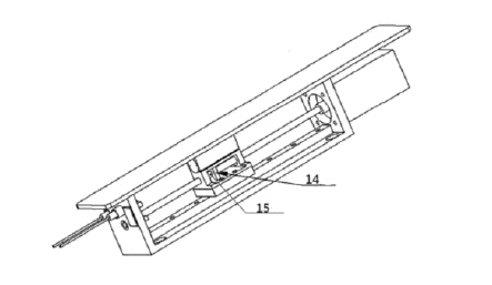根據本實(shí)用新型電控光可調光纖延遲線(xiàn)滑塊處安裝示意圖