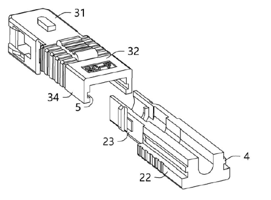 一種實(shí)施力式下輔合應與底座的結構示意圖 - 廣西科毅光通信