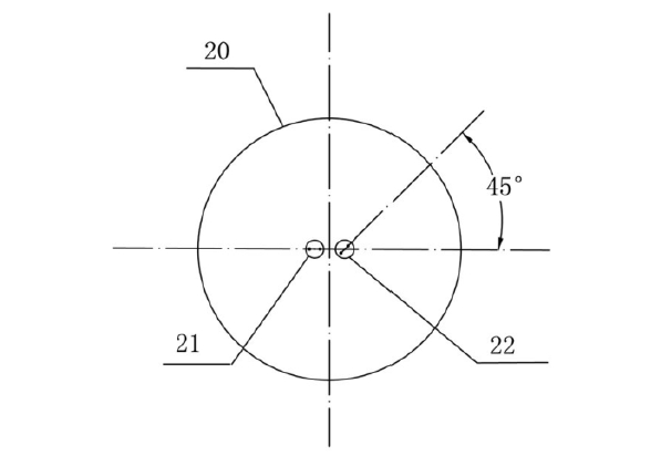 一種反射式保偏光隔離器中光纖毛細管的端面示意圖 - 廣西科毅光通信