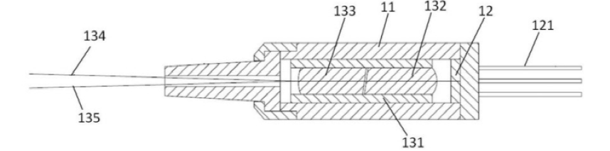 雙纖準直器內部組件分布 - 廣西科毅光開(kāi)關(guān)